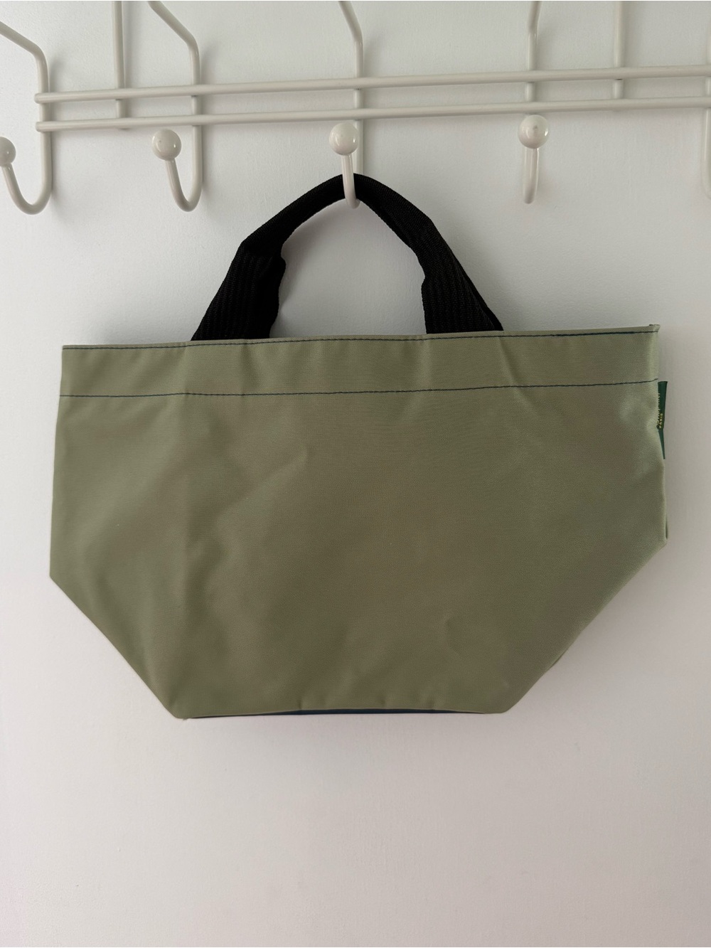Herve Chapelier olive green nylon boat-shaped tote bag
